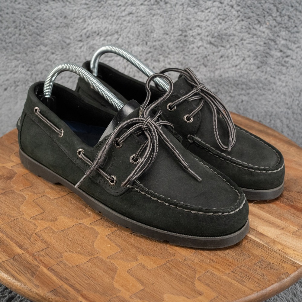 Sperry Authentic 2-Eye Original Boat Shoe Black Mens Size 8 M